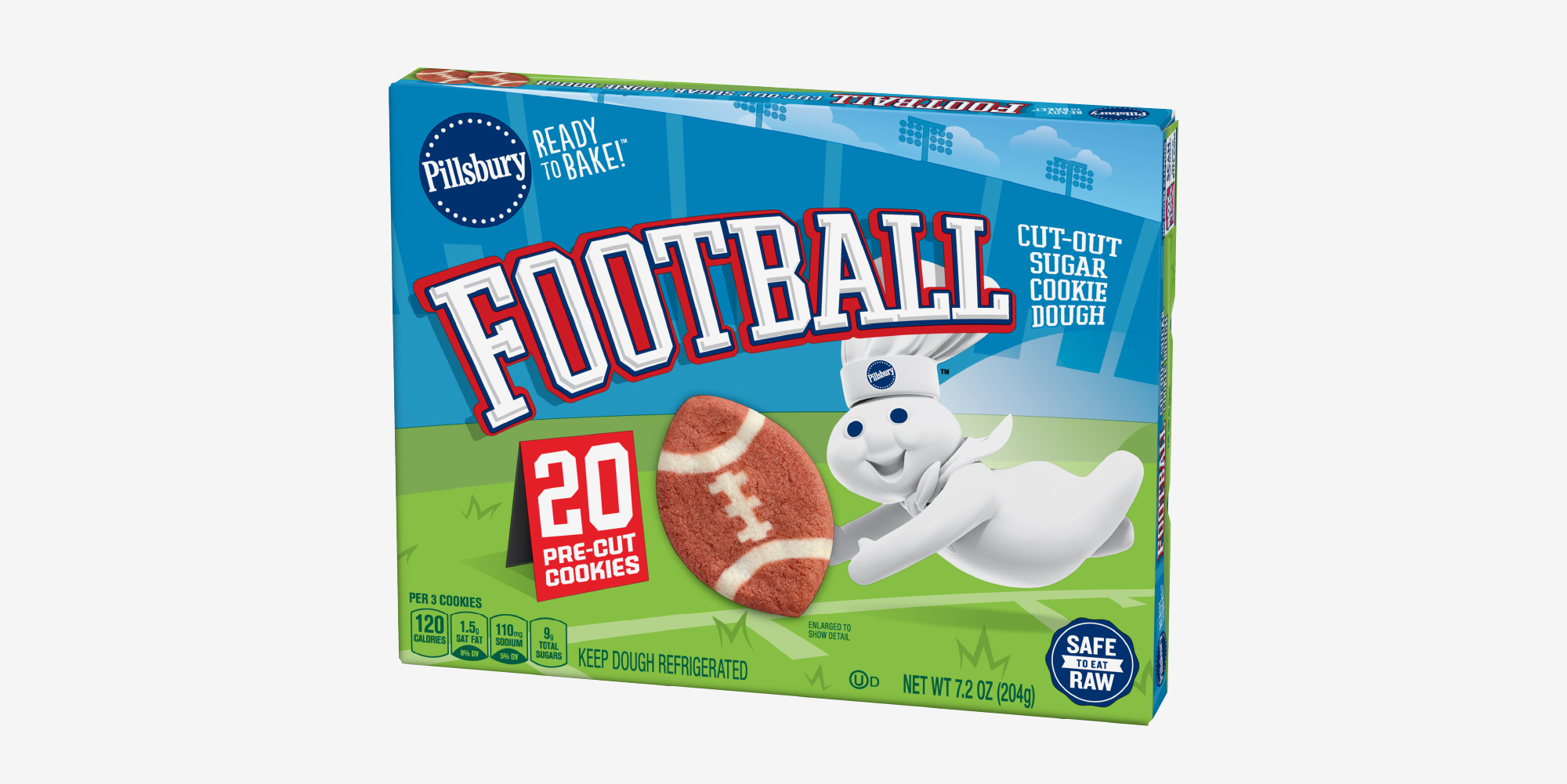 Pillsbury Football Cut Out Cookie Package